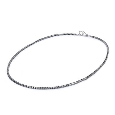 Sterling Silver Necklace with Plain Lock